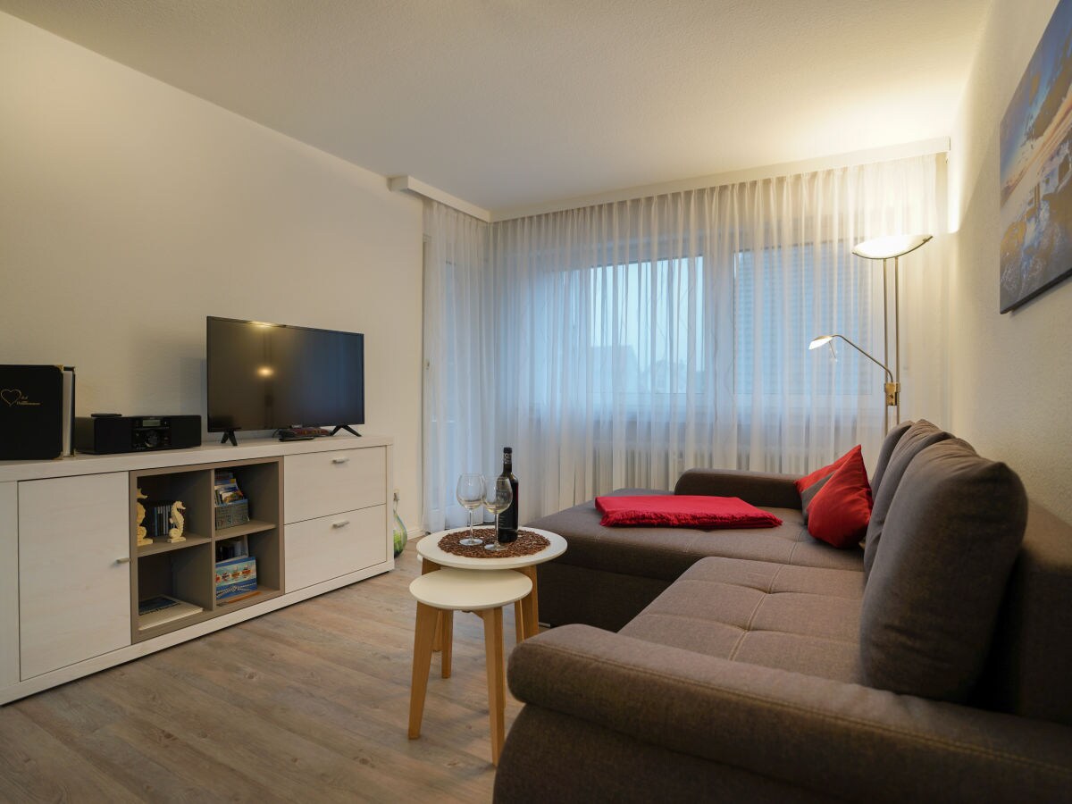 Wohnzimmer der Ferienwohnung Ausguck